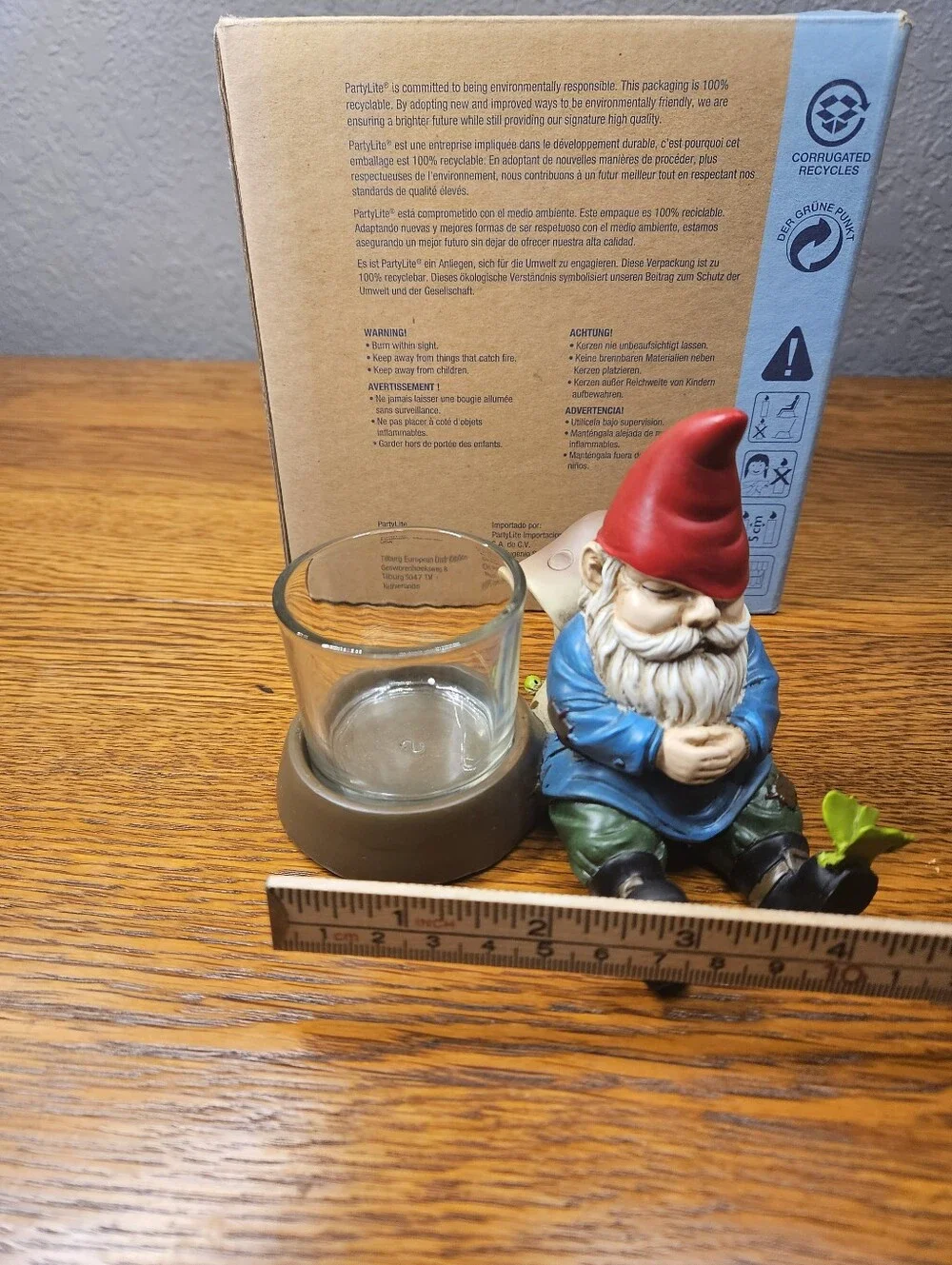 Partylite Gnorm Napping Gnome Votive Holder - Picture 7 of 8